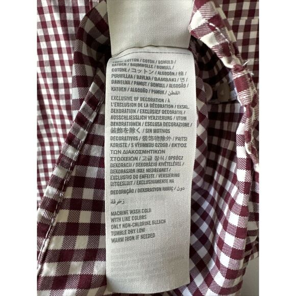 Abercrombie & Fitch Shirt Mens XXL Red White Check Button Down Muscle Preppy - Picture 5 of 5